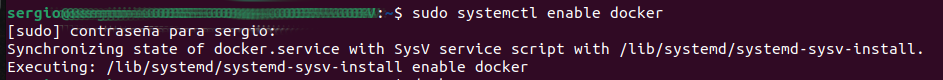 Instalar Docker CE en Ubuntu ejecutando sudo systemctl enable docker